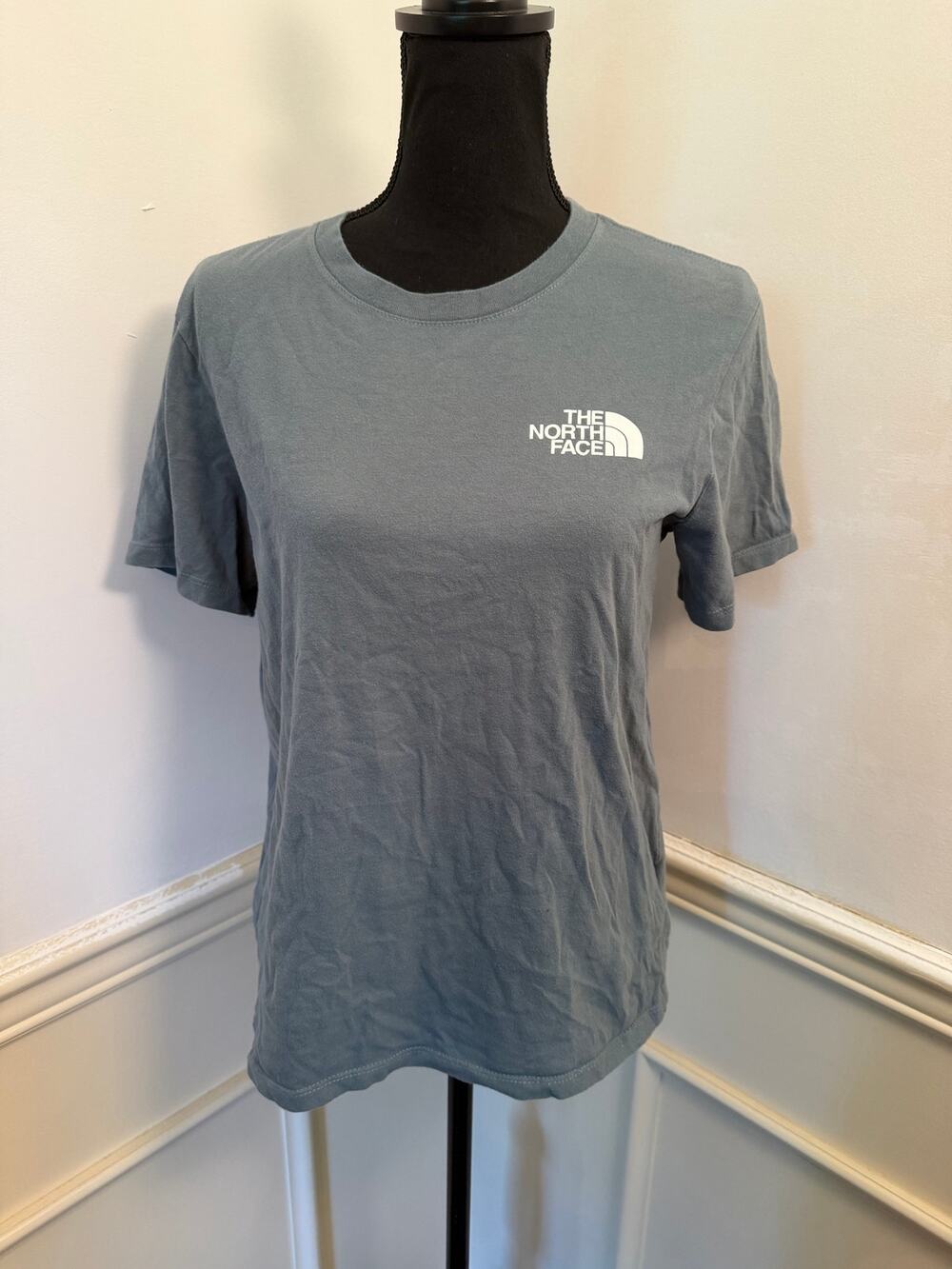 The North Face Short Sleeve Box NSE Graphic Tee - Slate Blue/Gray Size Medium